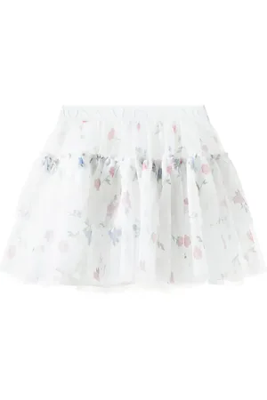 MONNALISA Floral tulle skirt