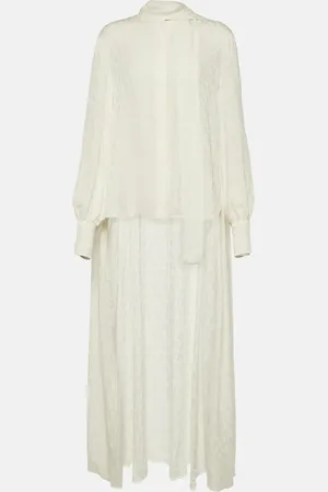 VALENTINO Toile Iconographe tie-neck silk blouse