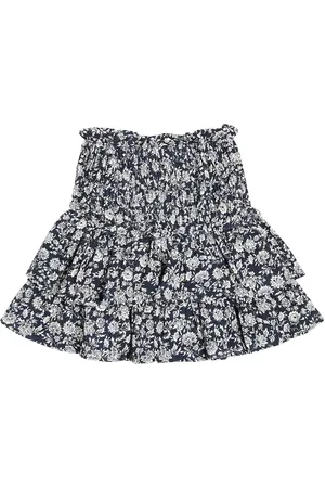 The New Society Adelaine floral shirred skirt