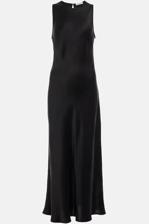 ASCENO Valencia silk twill maxi dress