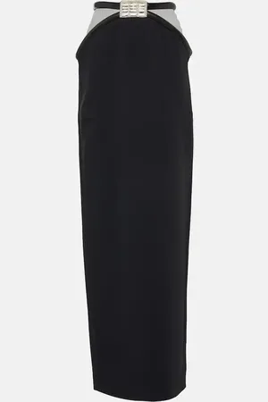 DAVID KOMA Embellished cutout cady maxi skirt