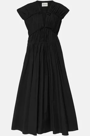 TOVE Ceres gathered cotton midi dress