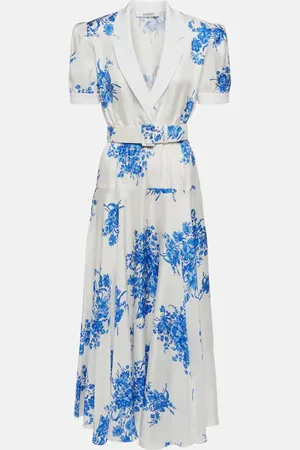 RODARTE Floral silk midi dress