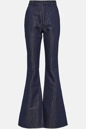 Balmain Flared LurexÂ® pinstripe jeans