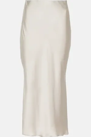 Brunello Cucinelli Satin midi skirt