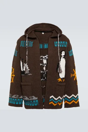 Alanui The Nautical jacquard virgin wool hoodie