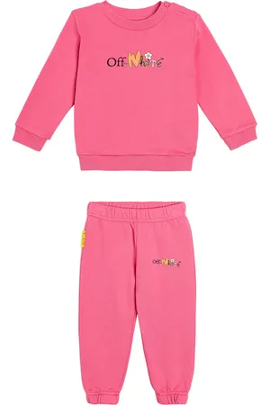 OFF-WHITE Baby Funny Flowers sweatshirt and sweatpants set