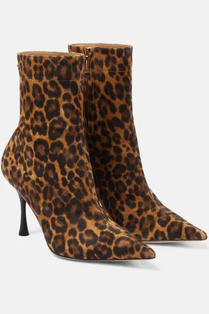 Gianvito Rossi Dasha animal-print leather ankle boots