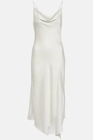 Simkhai Asymmetrical midi slip dress