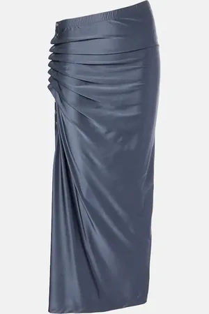 Paco rabanne Gathered jersey midi skirt