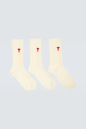 Ami Set of 3 Ami de CÅur cotton-blend socks