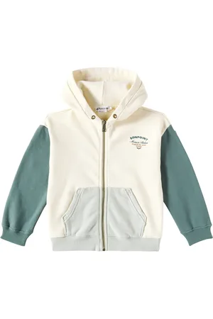BONPOINT Elroy colorblocked cotton fleece hoodie