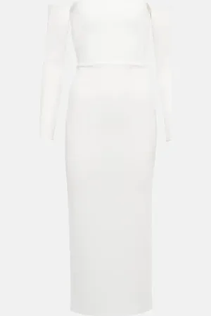 ALEX PERRY Bridal Tate stretch-crÃªpe midi dress