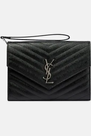 Saint Laurent Cassandre leather clutch