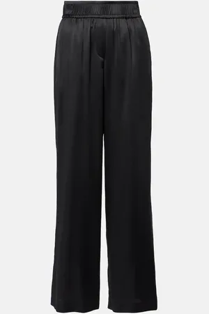 Brunello Cucinelli Silk-blend wide-leg pants