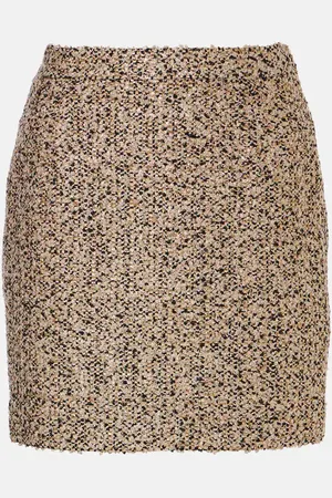 Alessandra Rich LamÃ© tweed miniskirt