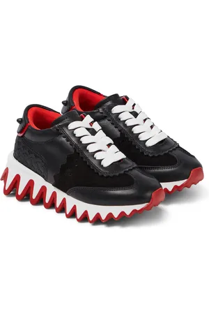 Christian Louboutin Mini Shark leather and suede sneakers