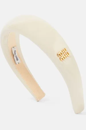 Miu Miu Bridal logo patent leather headband