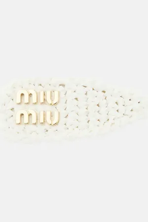 Miu Miu Logo crochet hair clip