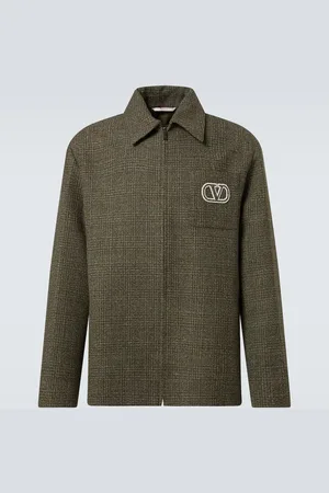 VALENTINO VLogo Signature wool and cotton overshirt