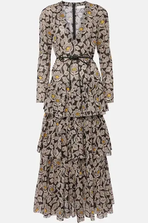 ZIMMERMANN Ottie floral cotton midi dress