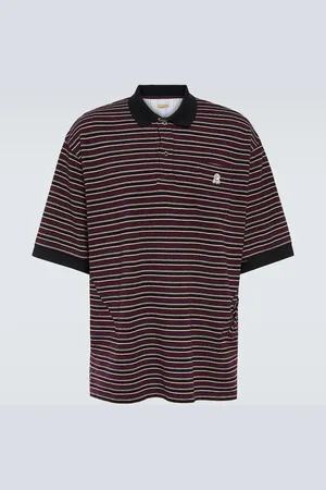 UNDERCOVER Striped cotton polo shirt