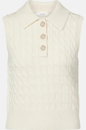 Frame The Cable Polo wool sweater vest