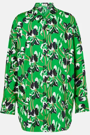 Diane von Furstenberg Caleb printed cotton blouse