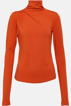 Marant Etoile Lou gathered jersey turtleneck top