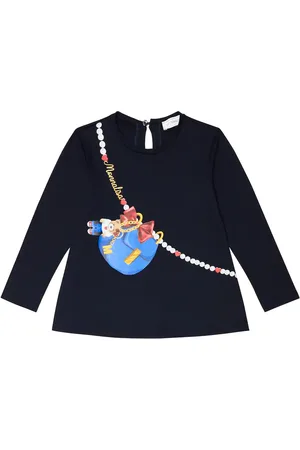 MONNALISA Printed jersey long-sleeved top