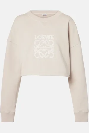 Loewe Anagram cropped cotton jersey sweatshirt