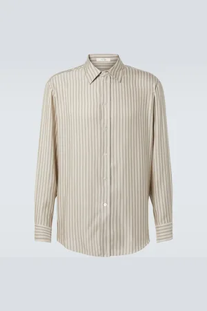 The Row Luigi striped silk shirt