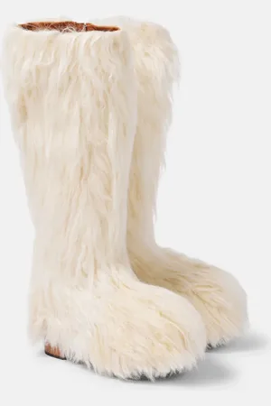 Acne Studios Faux fur knee-high boots