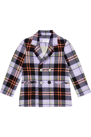 PAADE Double-breasted check cotton blazer