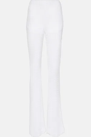 Missoni High-rise open-knit flared pants