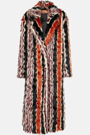 Missoni Striped faux fur coat
