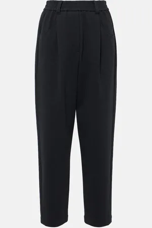 Brunello Cucinelli Pleated cotton-blend jersey sweatpants