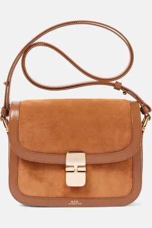 A.P.C. Grace Small leather and suede bag