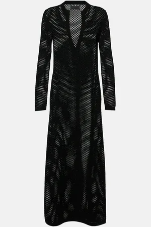 NILI LOTAN Zera open-knit cotton maxi dress