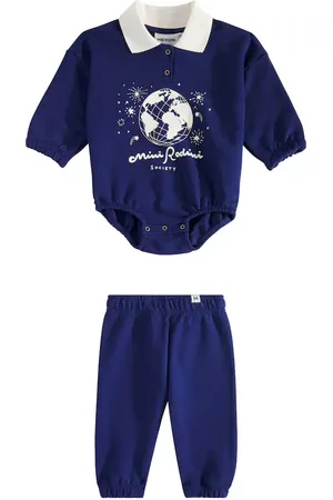 Mini Rodini Baby Society cotton playsuit and pants set