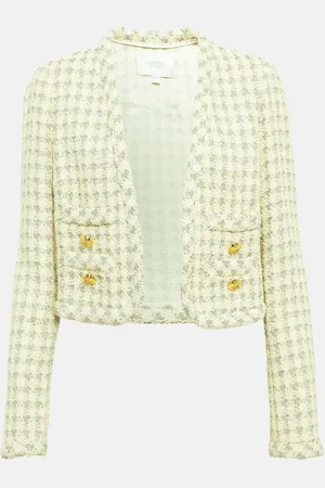 Giambattista Valli Checked tweed cropped jacket