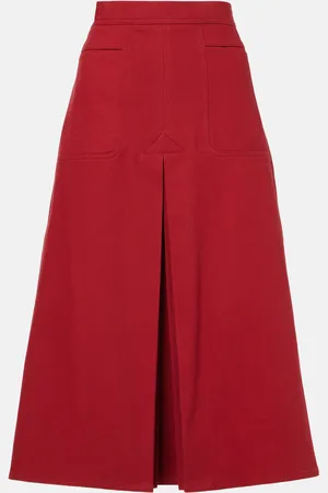 Max Mara Renoir pleated cotton midi skirt