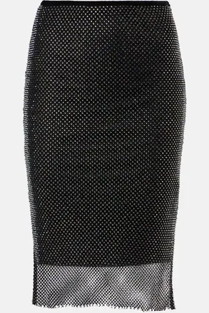 Sportmax Zinnia embellished tulle midi skirt