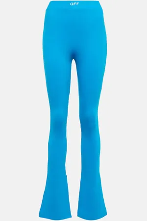OFF-WHITE High-rise jersey split-hem leggings