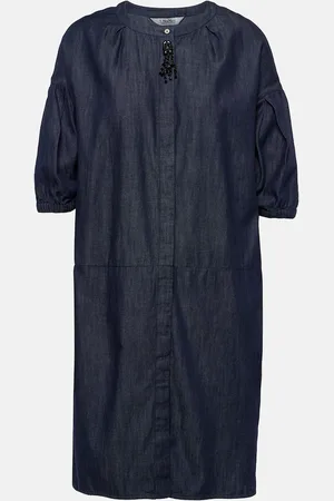 Max Mara Embroidered denim minidress