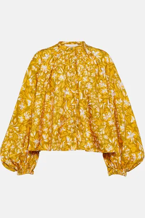 Jil Sander Floral puff-sleeve blouse