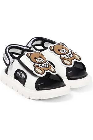Moschino Logo leather sandals