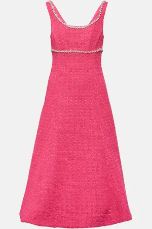 Self-Portrait Embellished bouclÃ© midi dress