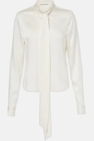 Stella McCartney Tie-neck satin blouse