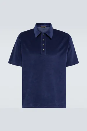 Loro Piana Tsubaki cotton and silk chenille polo shirt
